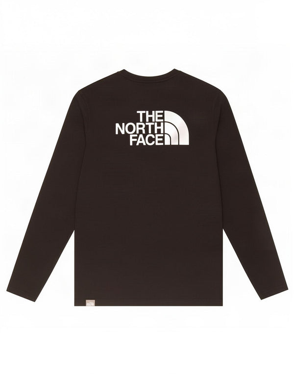 The North Face Maglietta grafica da uomo a manica lunga piccola in cotone nero