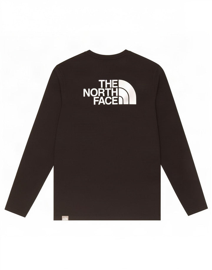 The North Face Maglietta grafica da uomo a manica lunga piccola in cotone nero