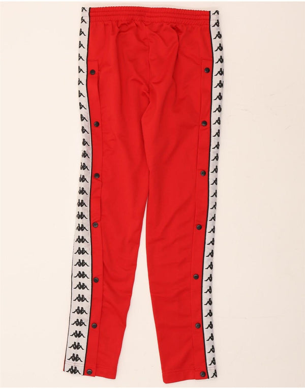 Pantaloni da tuta con grafica Kappa da uomo Small in poliestere color block rosso