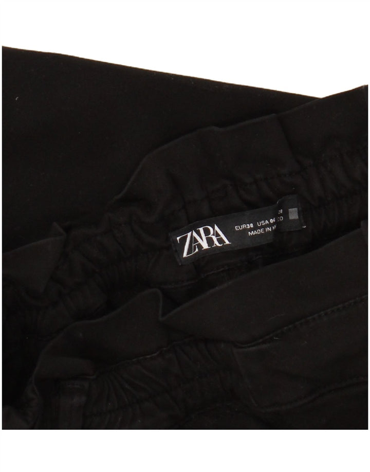 Pantaloni corti da donna Zara EU 38 piccoli W28 L24 neri