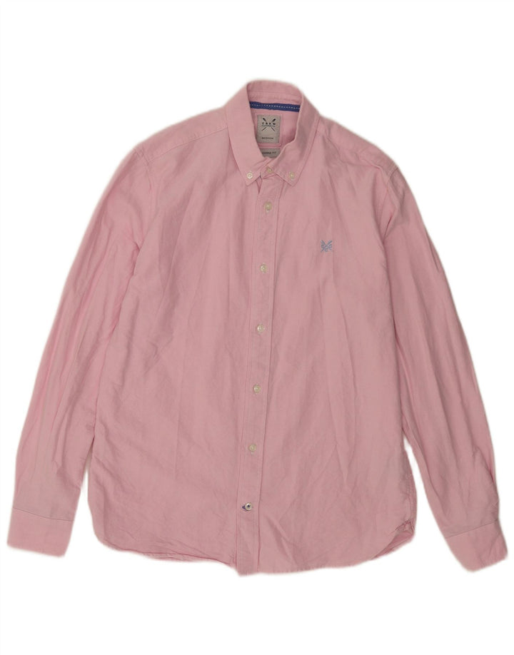 Crew Clothing Camicia da uomo su misura in cotone rosa medio