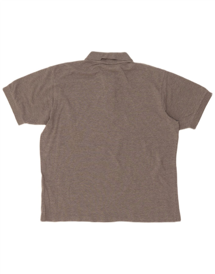 Polo da uomo Lacoste vestibilità classica taglia 7 grande in cotone grigio