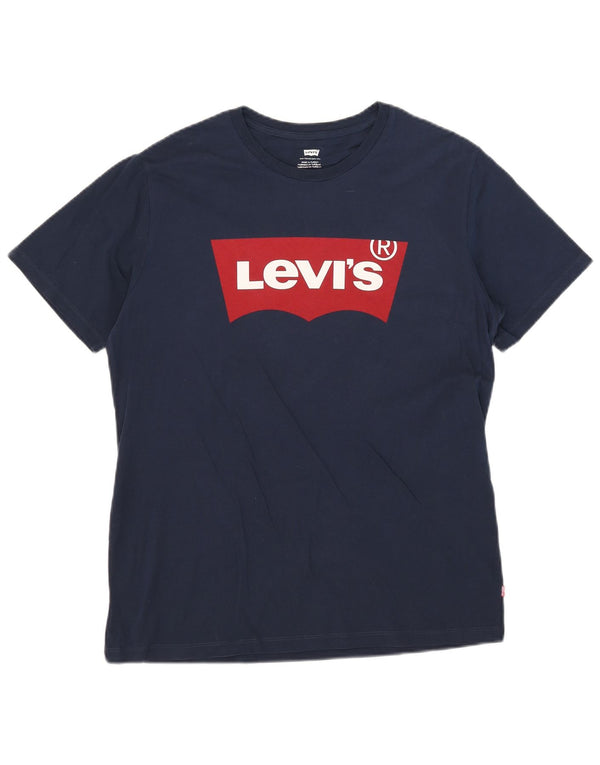 T-shirt grafica da uomo Levi's Top grande blu navy