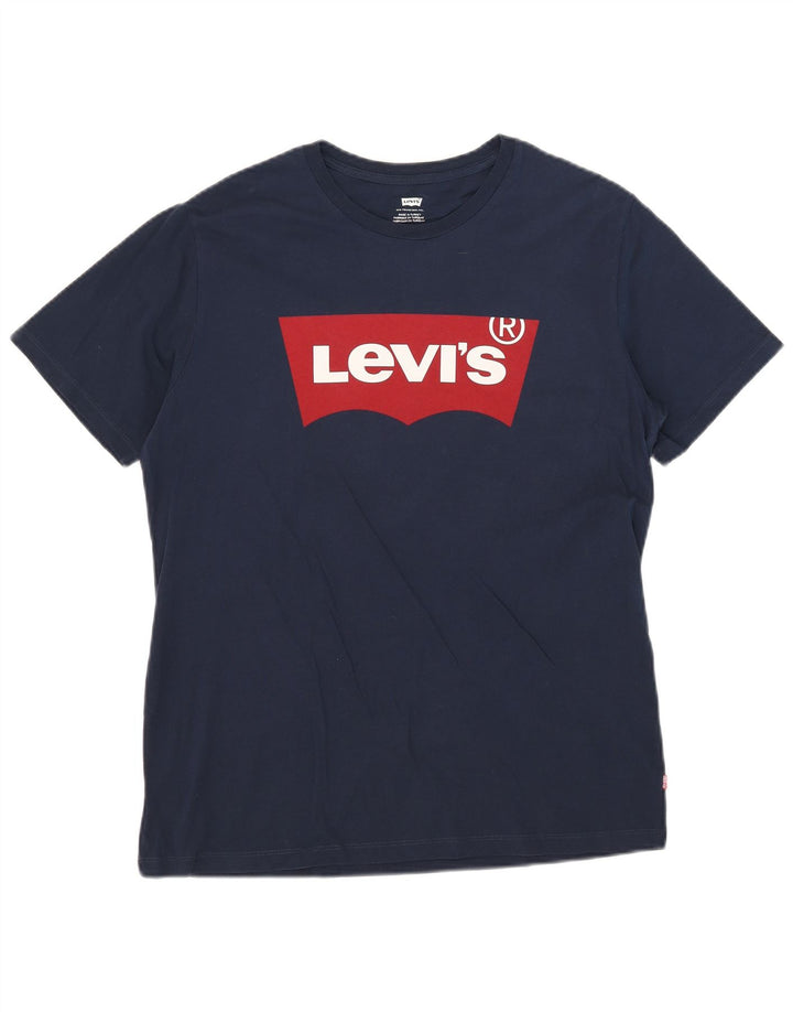 T-shirt grafica da uomo Levi's Top grande blu navy