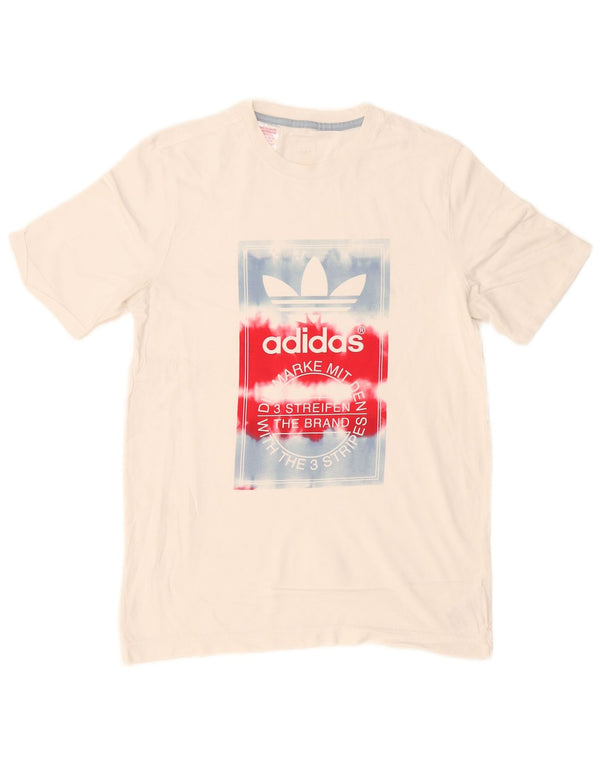 T-shirt grafica Adidas da bambino 15-16 anni in cotone bianco