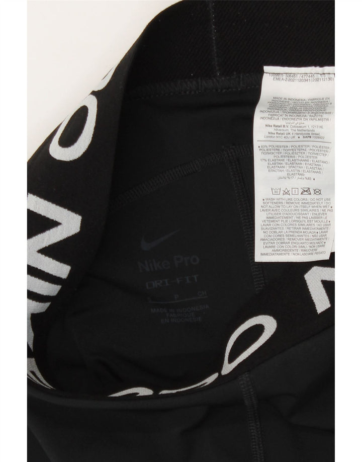 Pantaloncini sportivi Nike Dri Fit Graphic da donna UK 10 piccoli poliestere nero