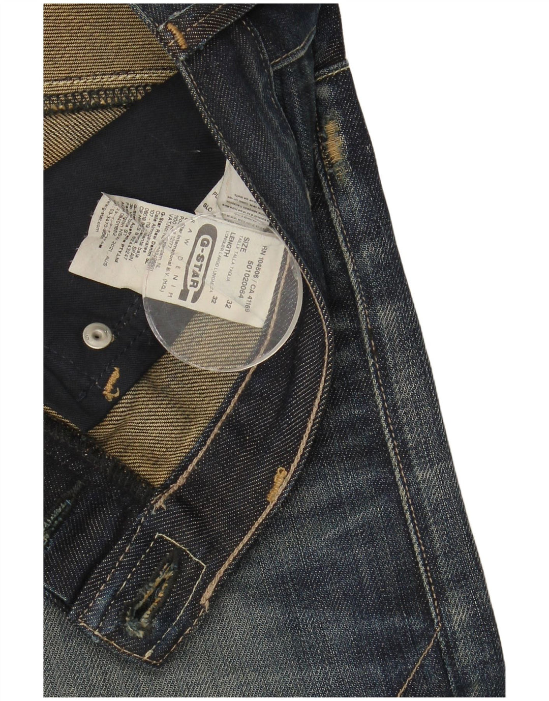 Jeans dritti da uomo G-Star W32 L32 cotone blu navy