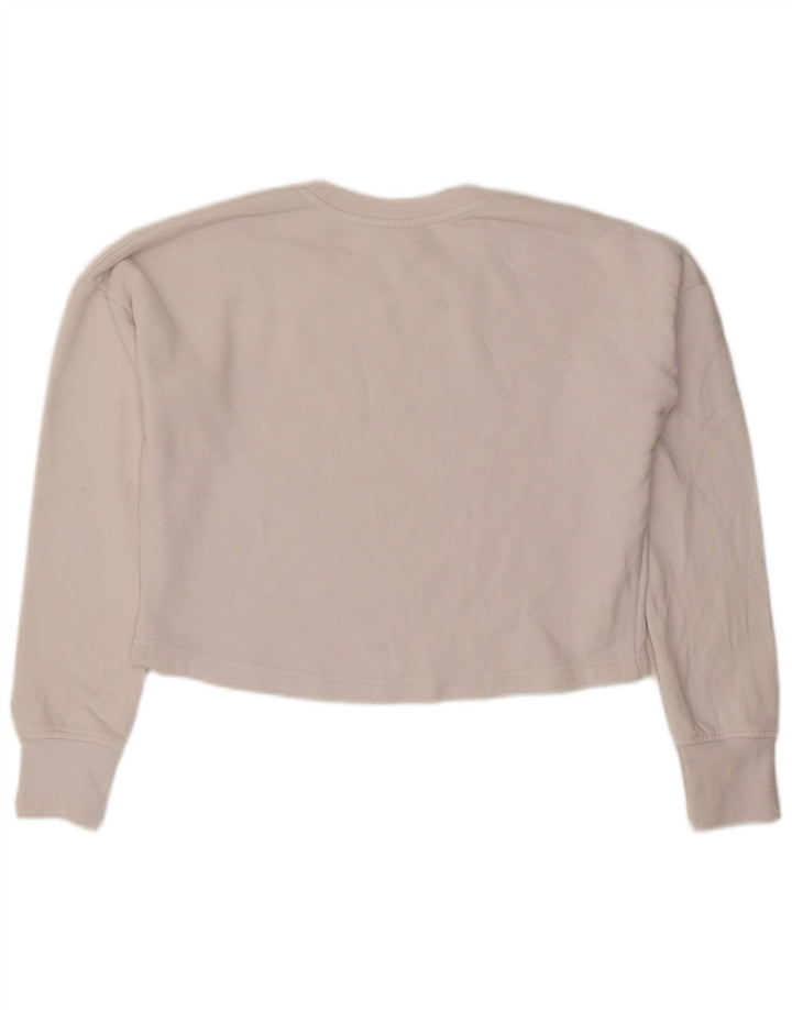 Felpa con grafica corta oversize da donna Champion, taglia UK 10, piccola, bianca