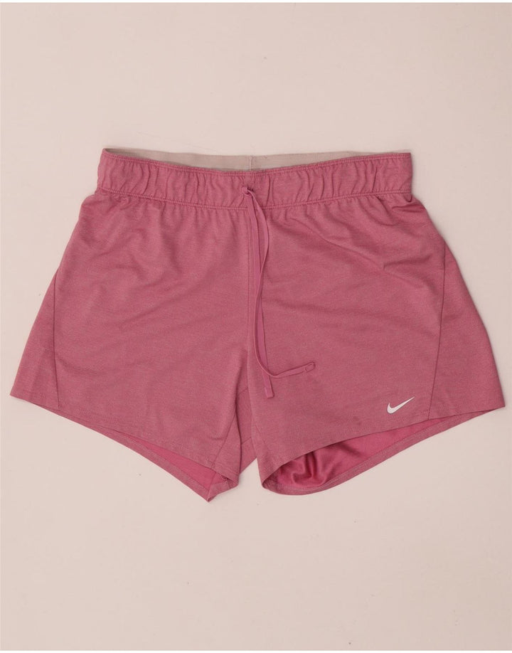 Pantaloncini sportivi Nike Dri Fit da donna UK 14 poliestere rosa medio