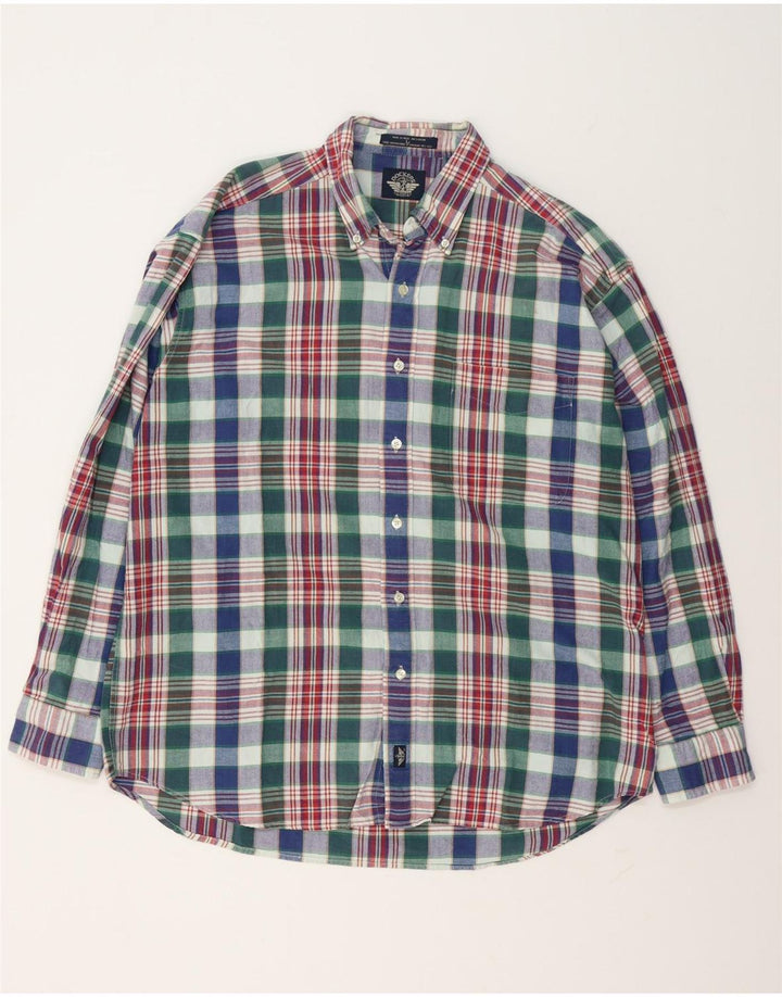 Camicia da uomo Dockers grande in cotone a quadri multicolore