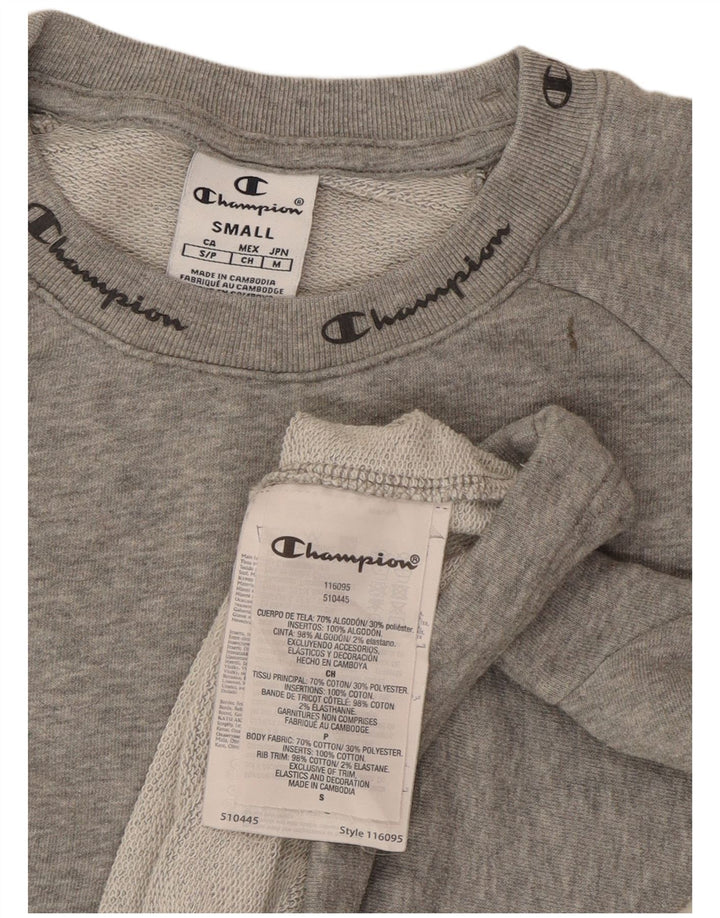 Felpa corta da donna Champion UK 10 piccolo cotone grigio