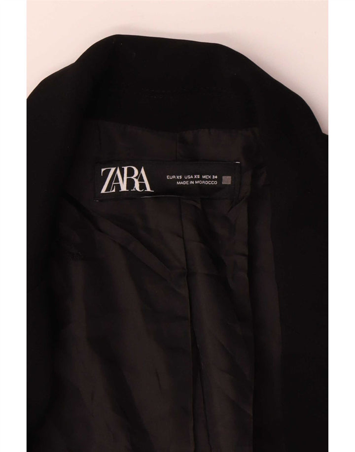 Giacca blazer aperta oversize con maniche a 3/4 Zara da donna UK 6 XS poliestere nero