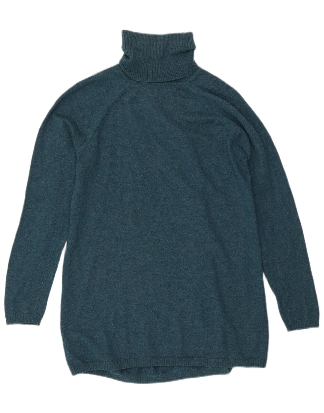 Maglione maglione collo alto da donna Fat Face UK 10 piccolo lana blu