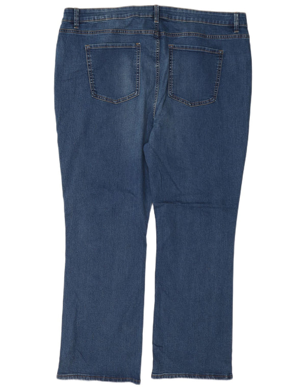 Jeans Bootcut Eva a vita alta da donna Marks & Spencer UK 22 3XL W42 L30 Blu