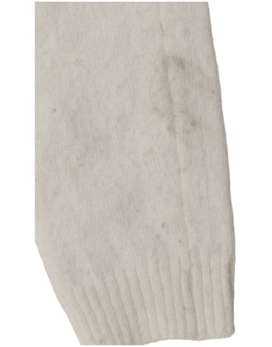 Maglione cardigan corto da donna Zara UK 12 poliestere bianco medio