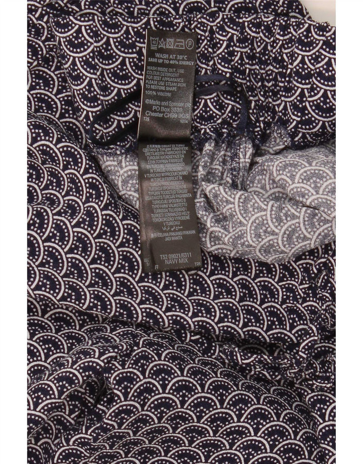Pantaloni casual da donna Marks & Spencer con motivo astratto UK 16 Large W34 L30