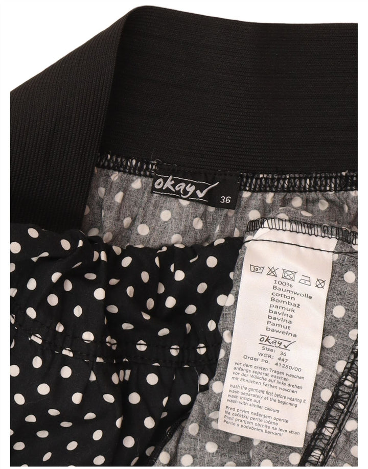 Okay Gonna a trapezio regolare da donna EU 36 piccola W25 cotone nero a pois