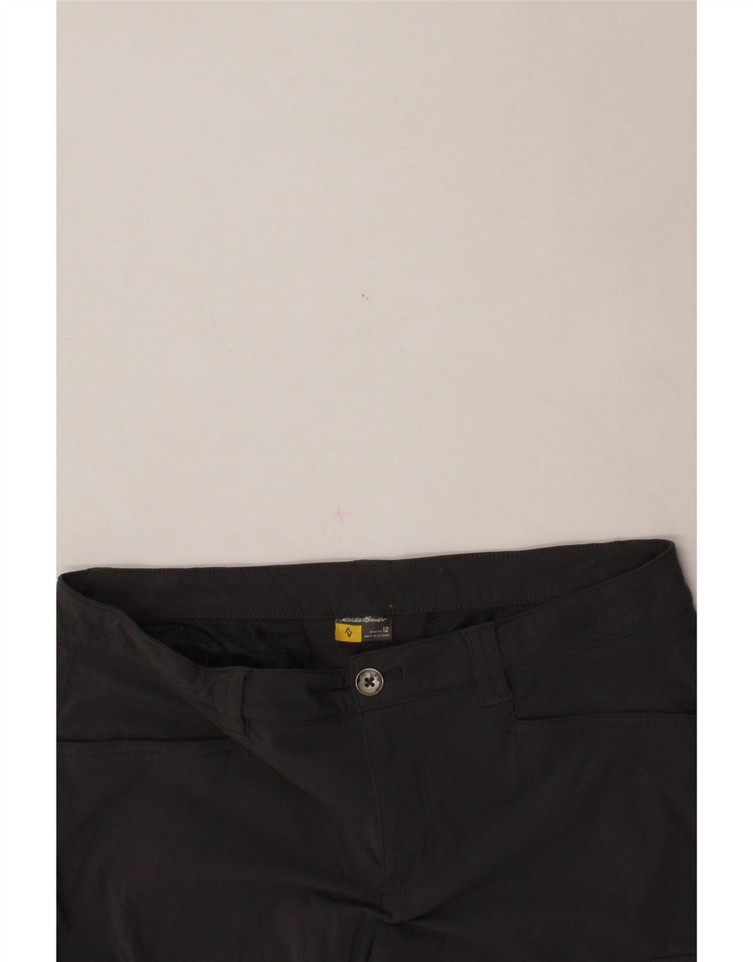 EDDIE BAUER Womens Slim Capri Cargo Trousers US 12 Large W34 L20 Grey Vintage Eddie Bauer and Second-Hand Eddie Bauer from Messina Hembry 