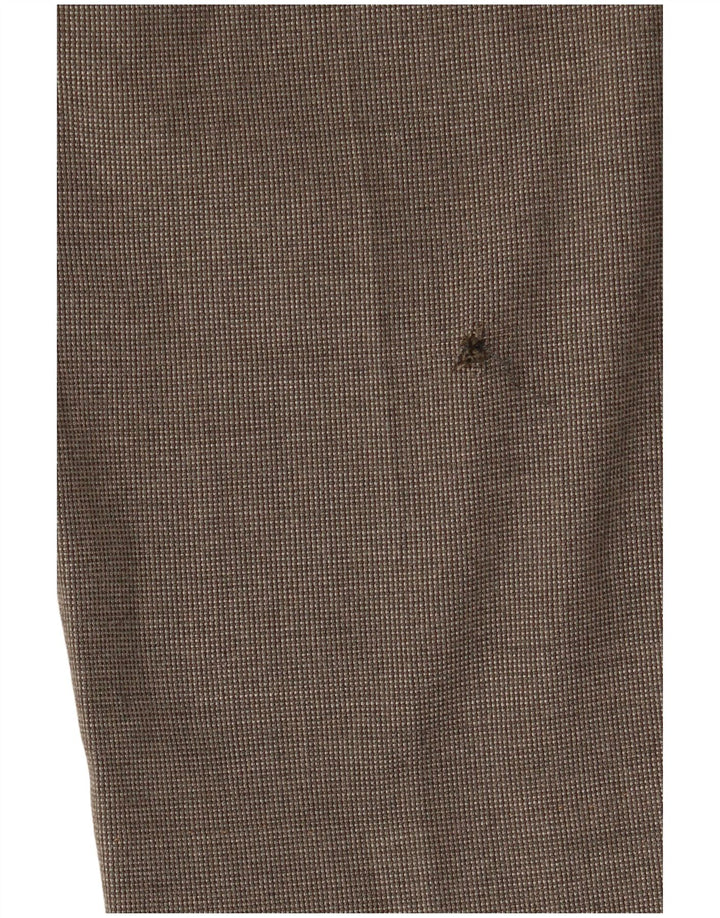 Pantaloni casual slim fit da uomo Marks & Spencer W36 L29 poliestere marrone