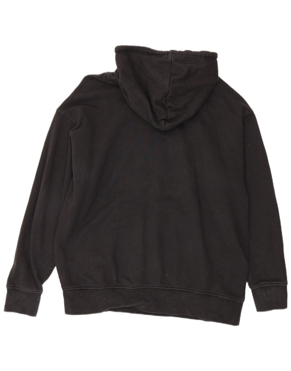 Maglione con cappuccio oversize grafico da donna Adidas UK 24/26 2XL Cotone nero