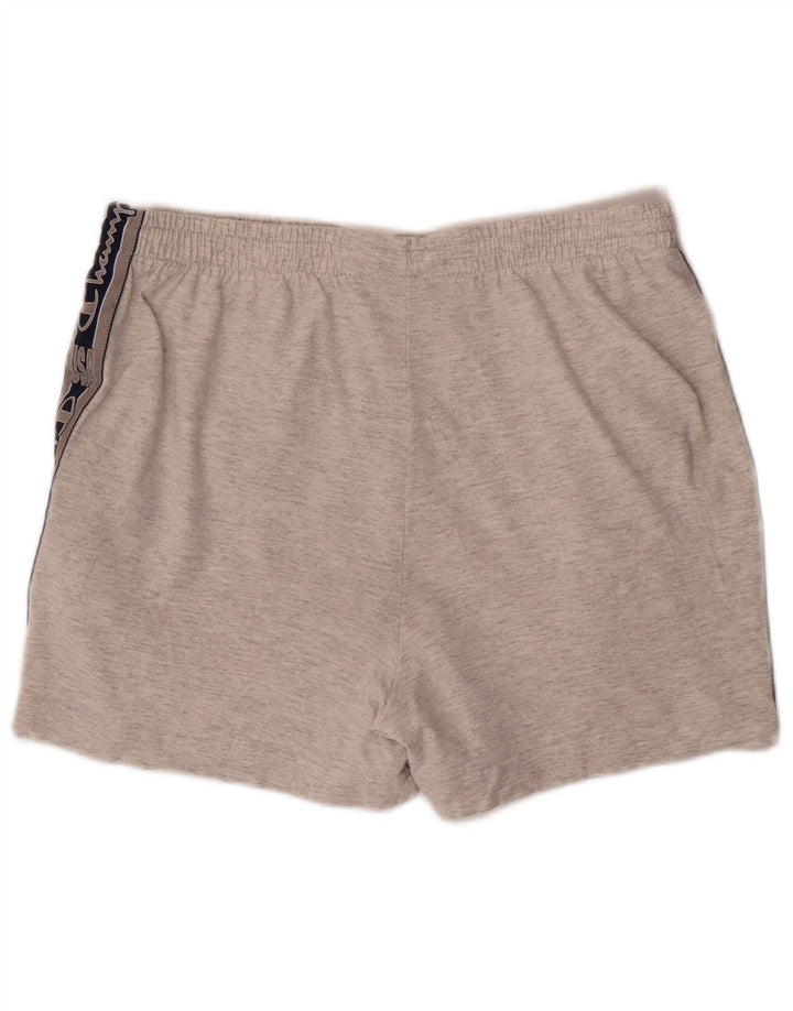 CHAMPION Pantaloncini sportivi grafici da uomo piccoli in cotone color block grigio