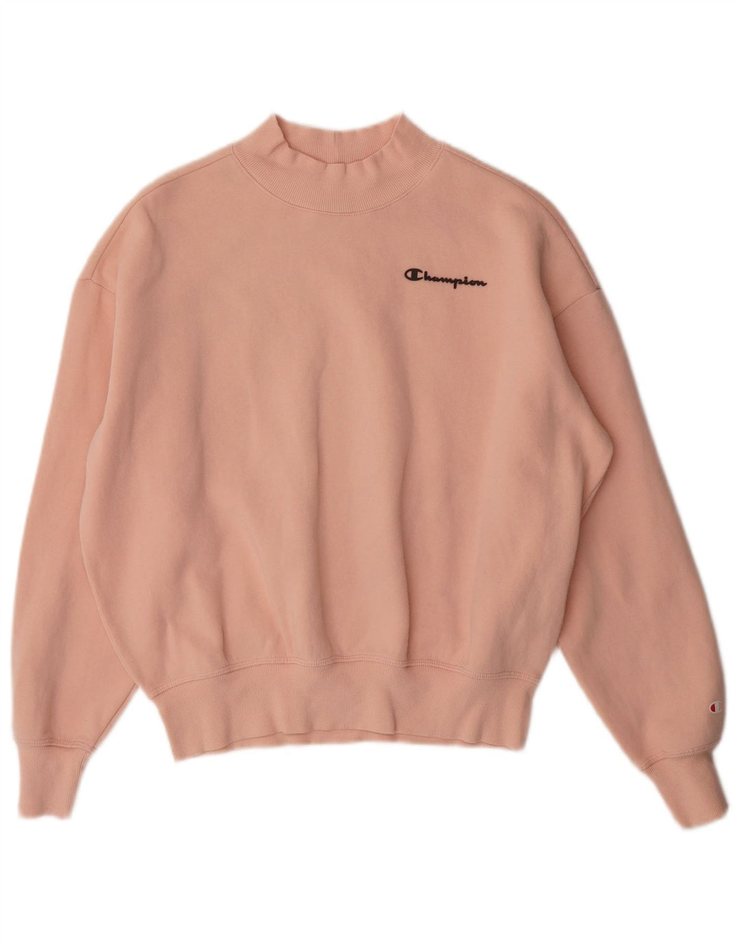 CHAMPION Womens Oversized Sweatshirt Jumper UK 10 Small Pink Cotton