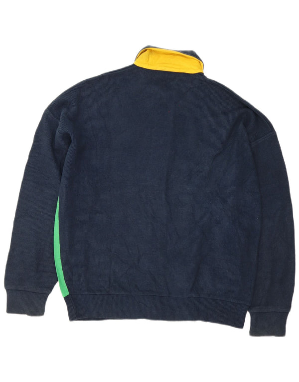 Maglione cardigan da uomo Peter Brown IT 48 Cotone color block medio blu navy