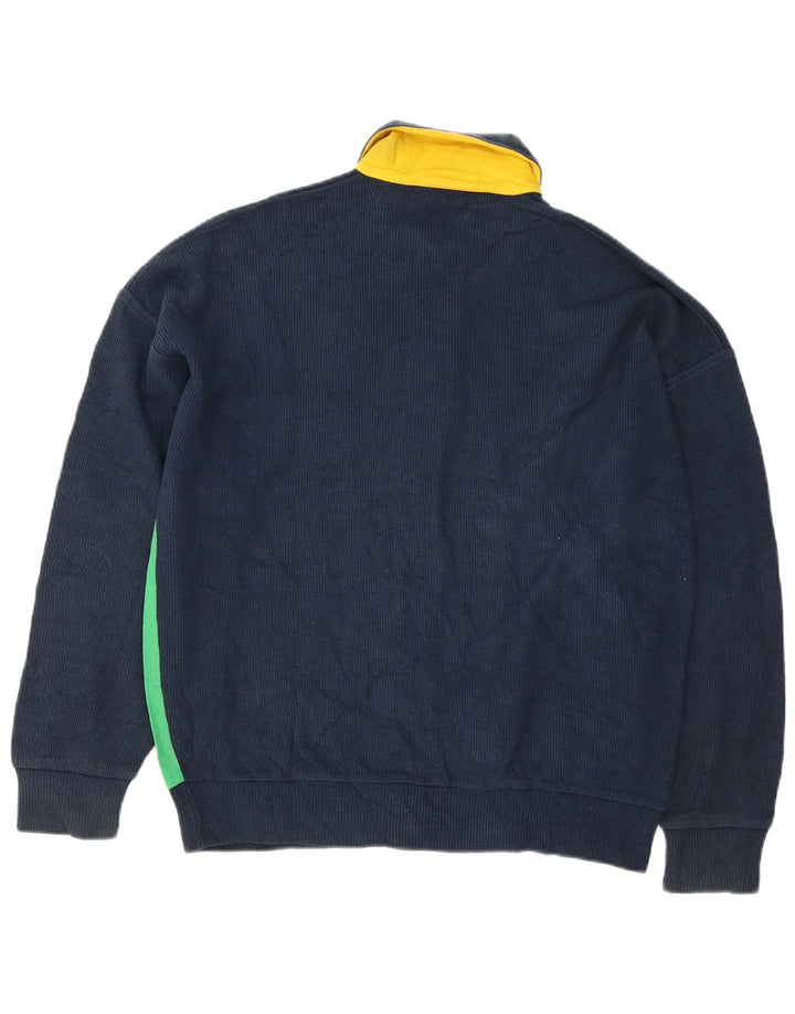 Maglione cardigan da uomo Peter Brown IT 48 Cotone color block medio blu navy