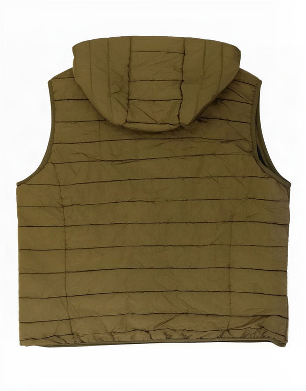 Jack & Jones Gilet imbottito con cappuccio da uomo UK 40 Large Poliestere kaki