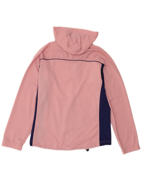 Giacca sportiva da donna con cappuccio Asics UK 14 Medium Pink Colourblock