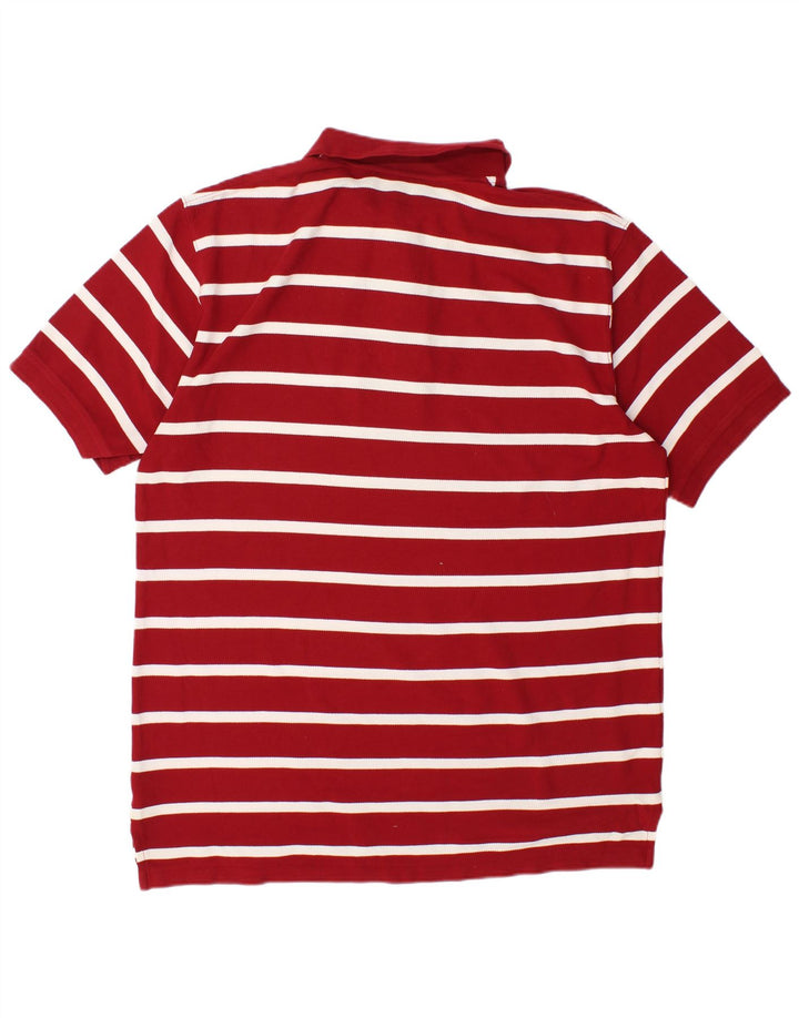 Polo da uomo L.L.BEAN in cotone a righe marroni grandi