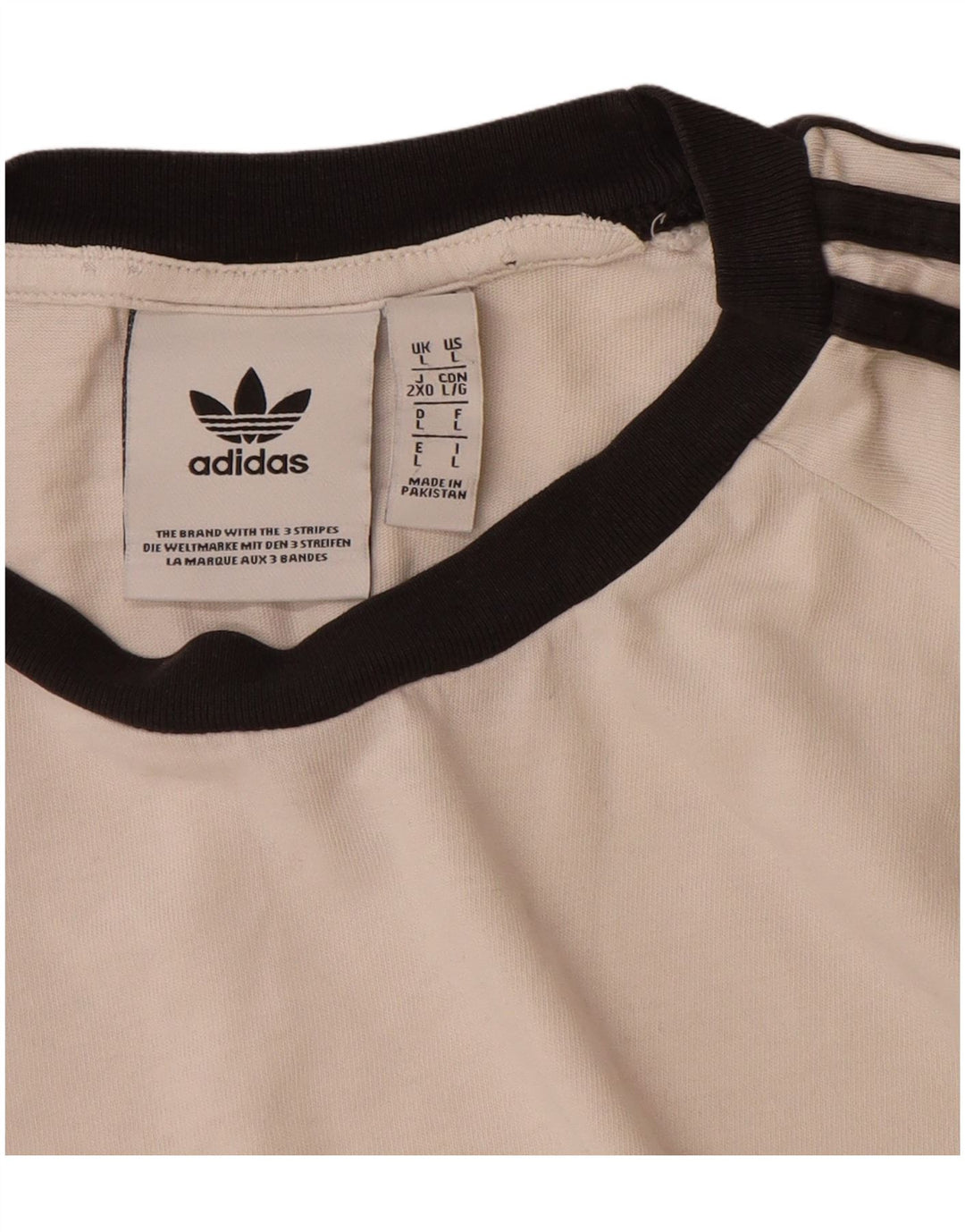 Maglietta Adidas da uomo Top Large in cotone bianco