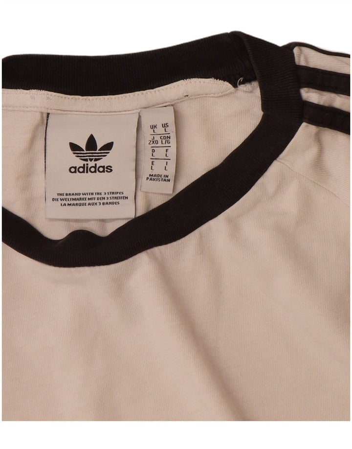 Maglietta Adidas da uomo Top Large in cotone bianco