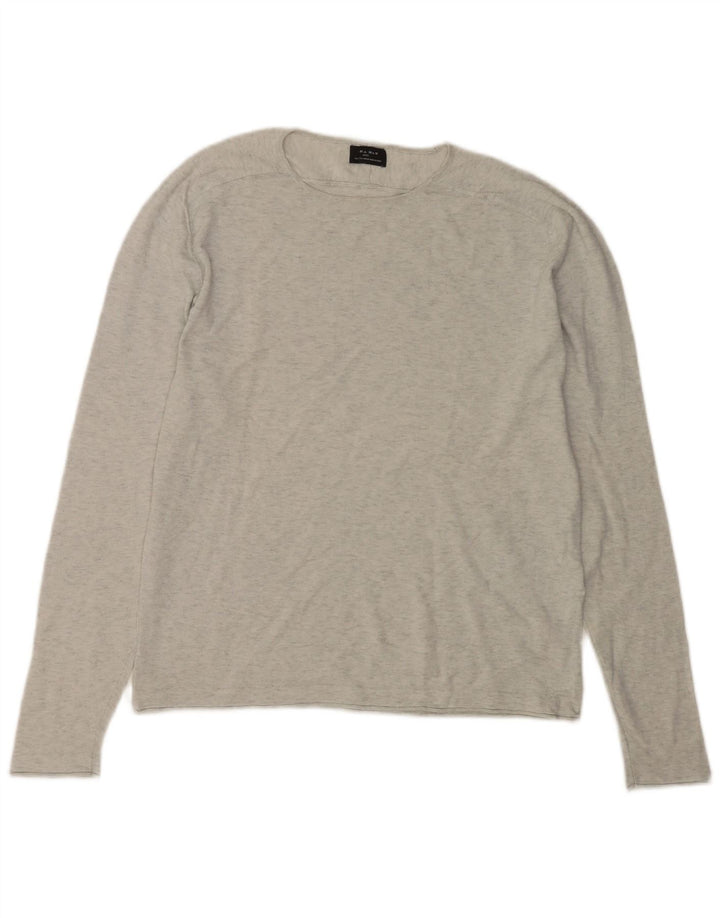 Top Zara da uomo a maniche lunghe XL grigio