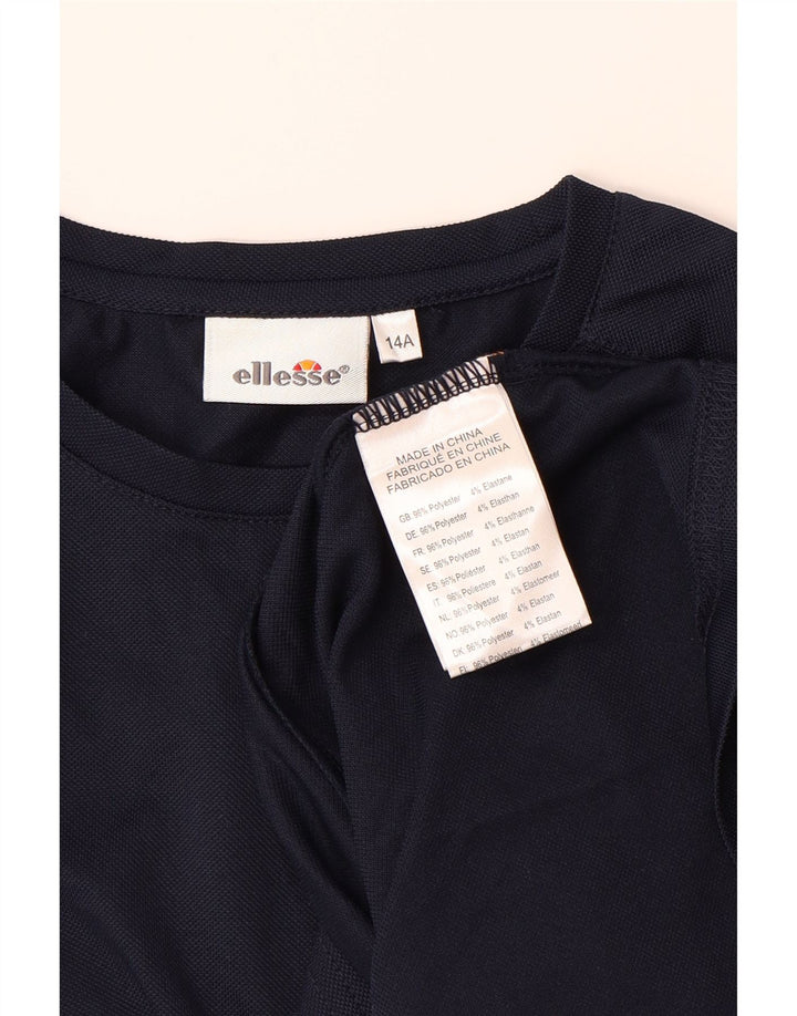 T-shirt da bambino ELLESSE 13-14 anni in poliestere blu navy