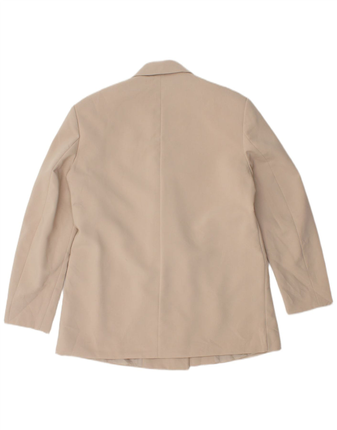ZARA Giacca Blazer Doppio Petto da Donna UK 10 Small Beige Poliestere
