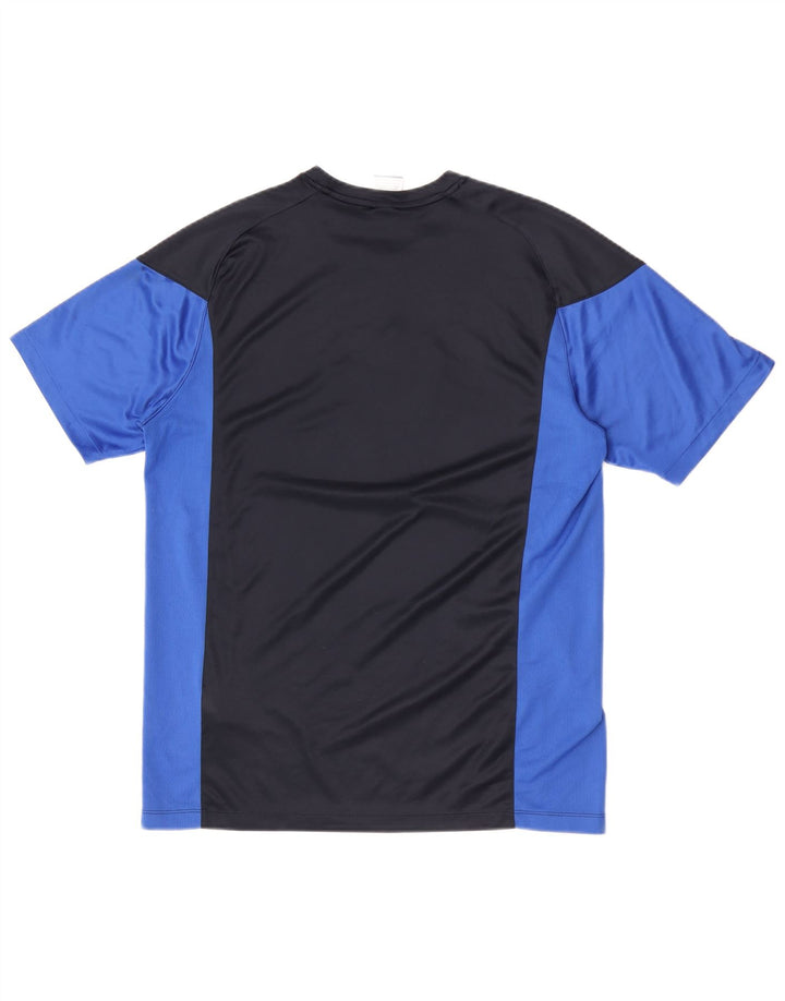 Nike - T-shirt grafica da uomo Dri Fit, taglia grande, in poliestere color block blu navy