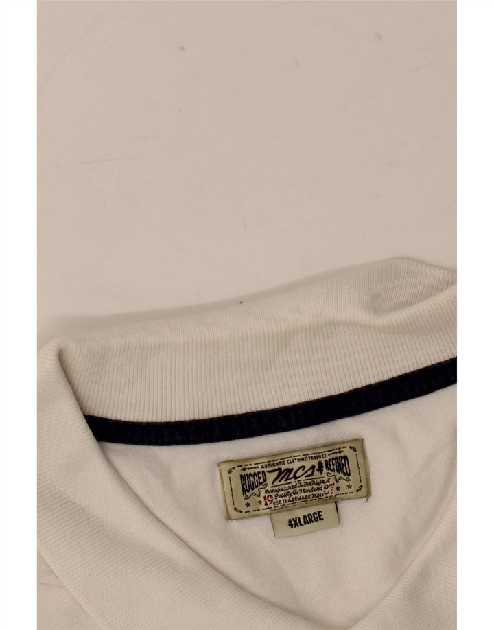 Polo da uomo Marlboro Classics 4XL Bianca