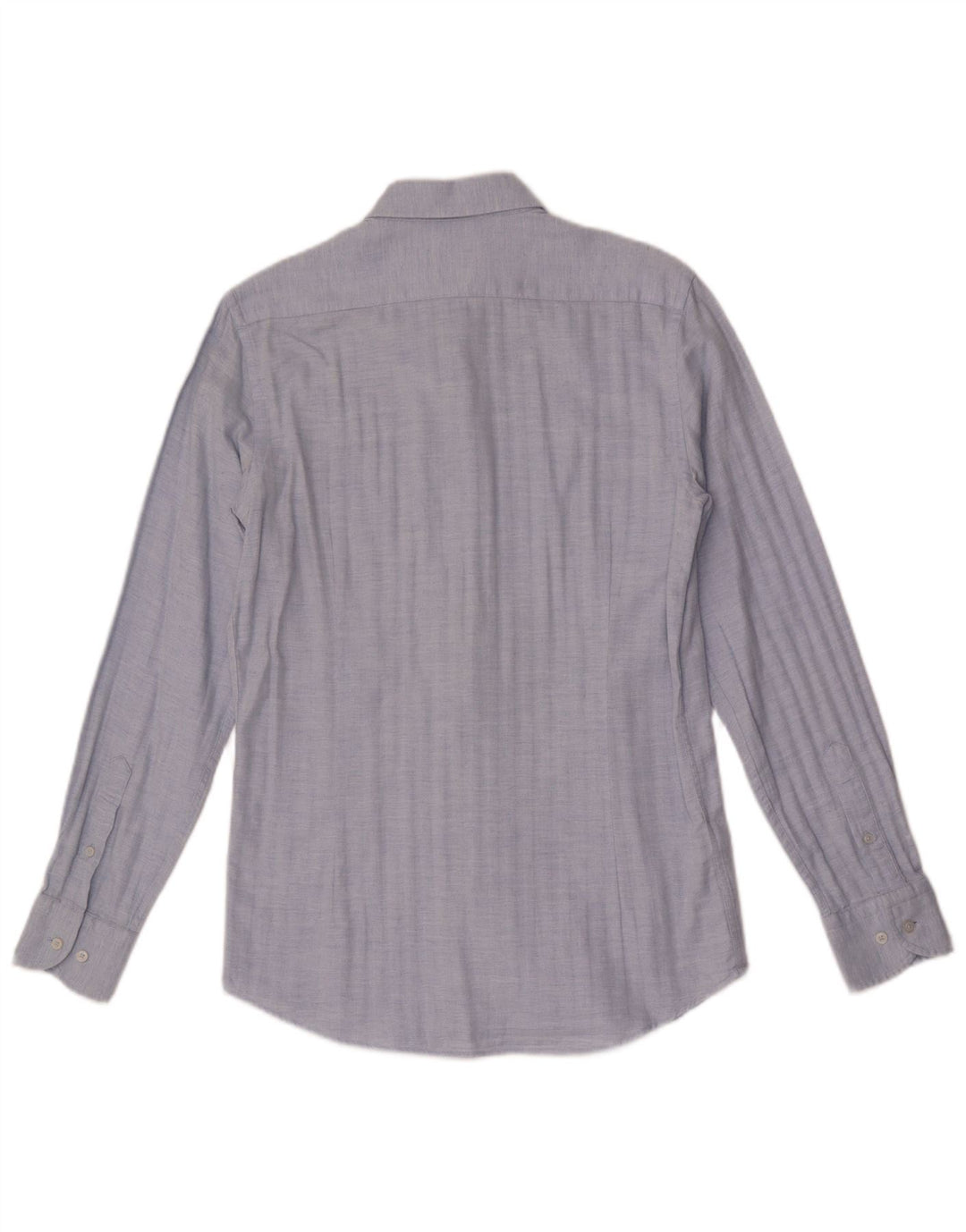 MASSIMO DUTTI Camicia Uomo Piccola Blu Spinata Cotone