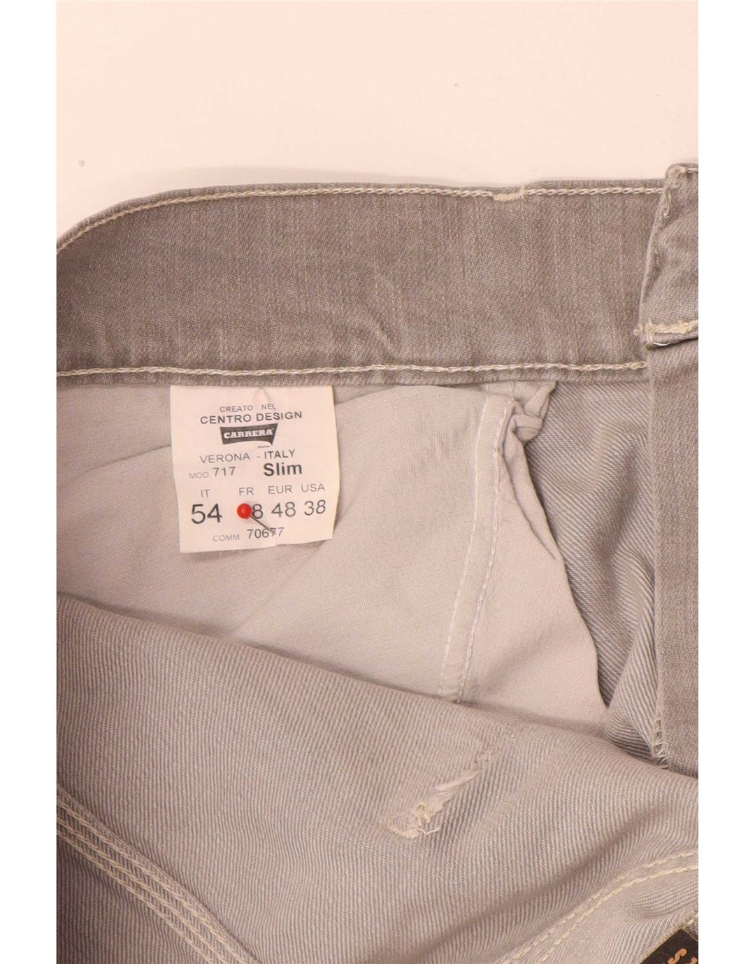 Jeans Carrera Uomo 717 Slim W38 L33 Cotone Grigio