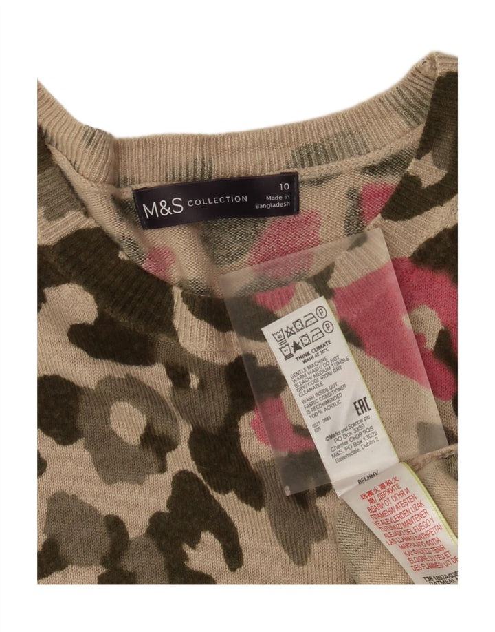 Maglione maglione con scollo a barca da donna Marks & Spencer UK 10 piccolo Beige