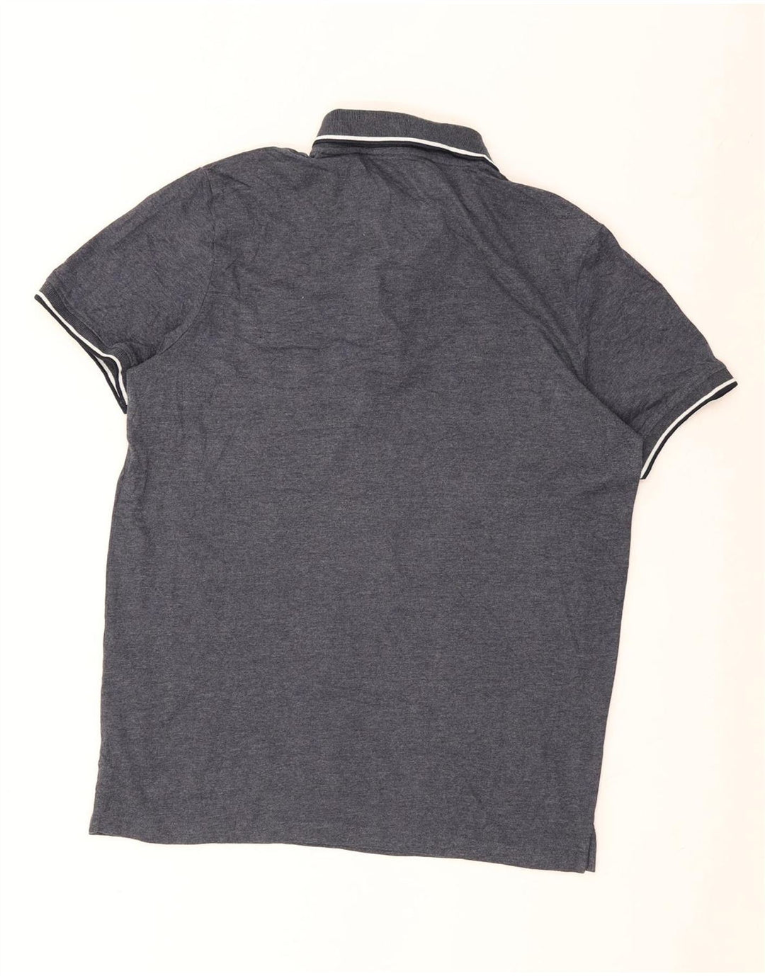 Polo da uomo JACK & JONES grande in cotone a righe grigie