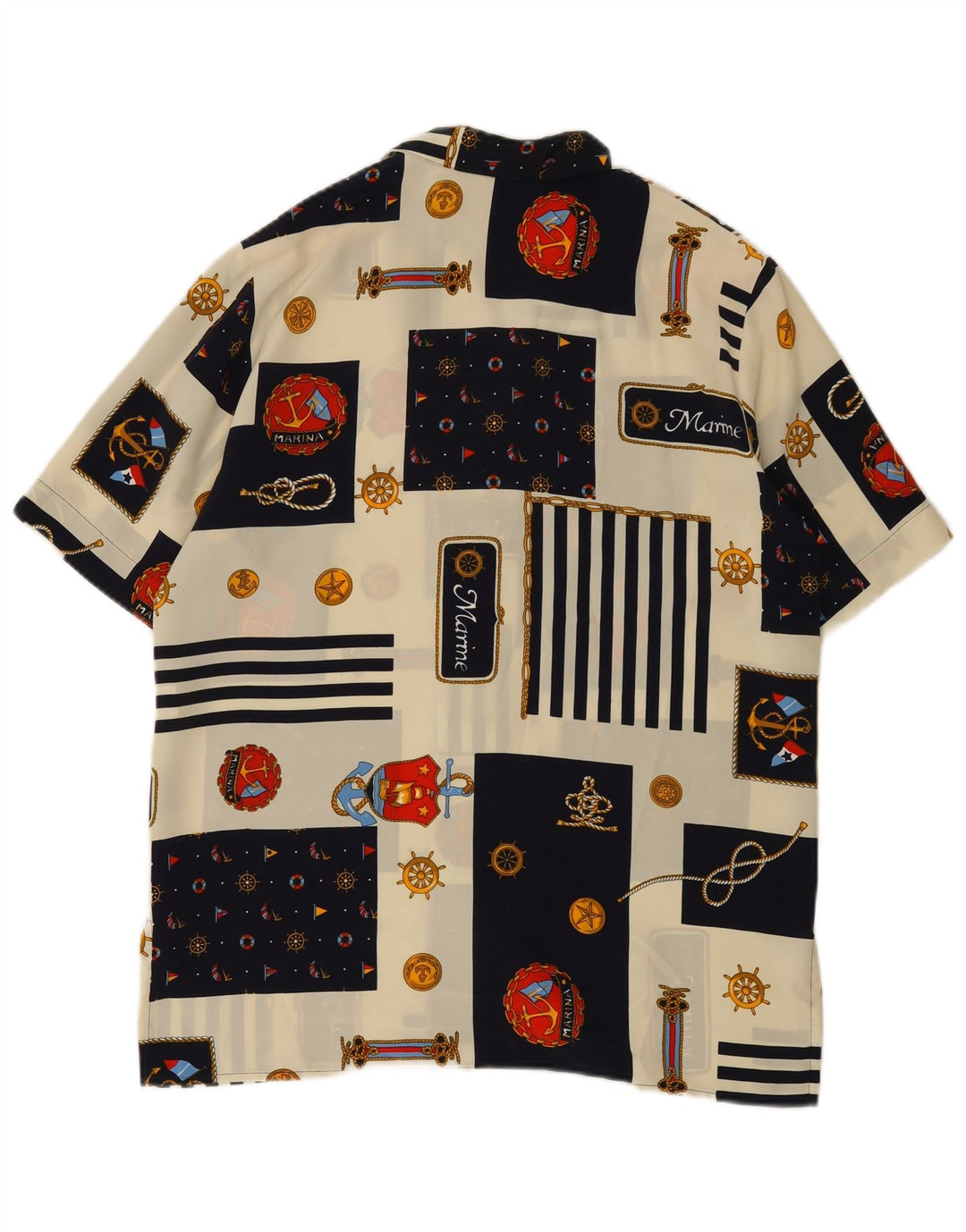 Camicetta Camicia Donna Mirella IT 46 Grande Patchwork Nautico Multicolore