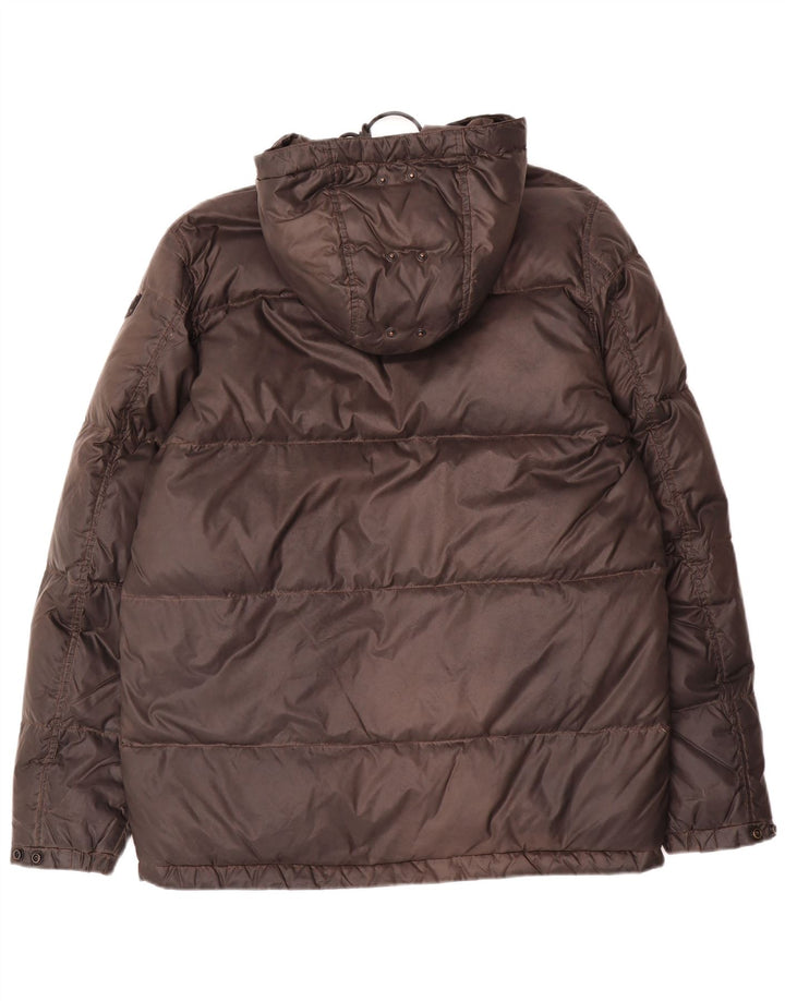 Giacca imbottita con cappuccio da uomo Diesel UK 38 Nylon grigio medio