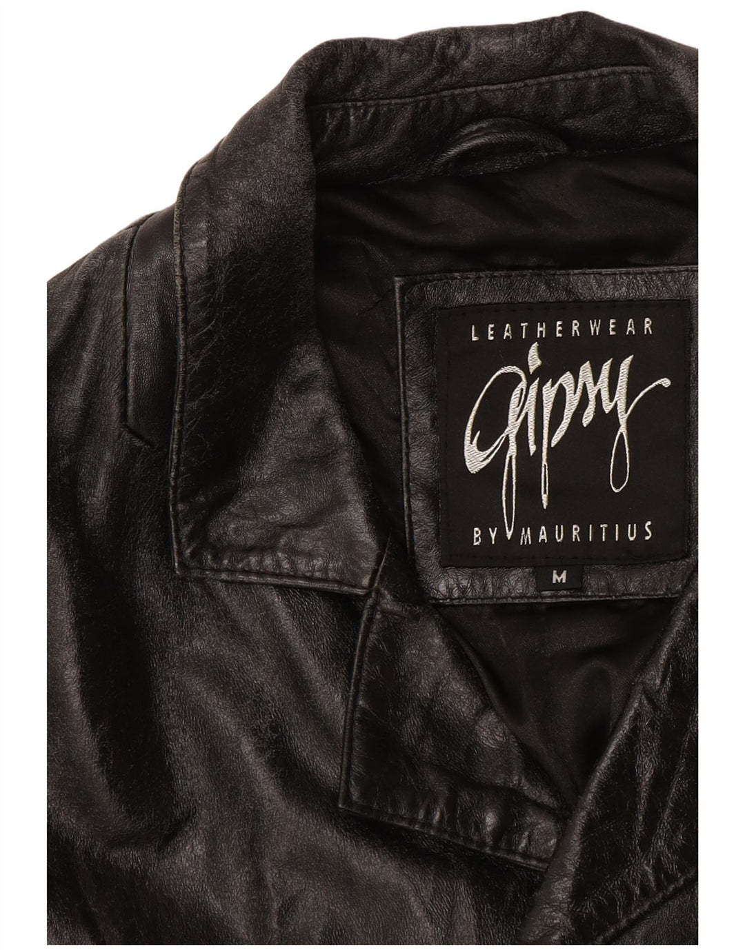 Cappotto in pelle da uomo Gipsy UK 38 Pelle nera media