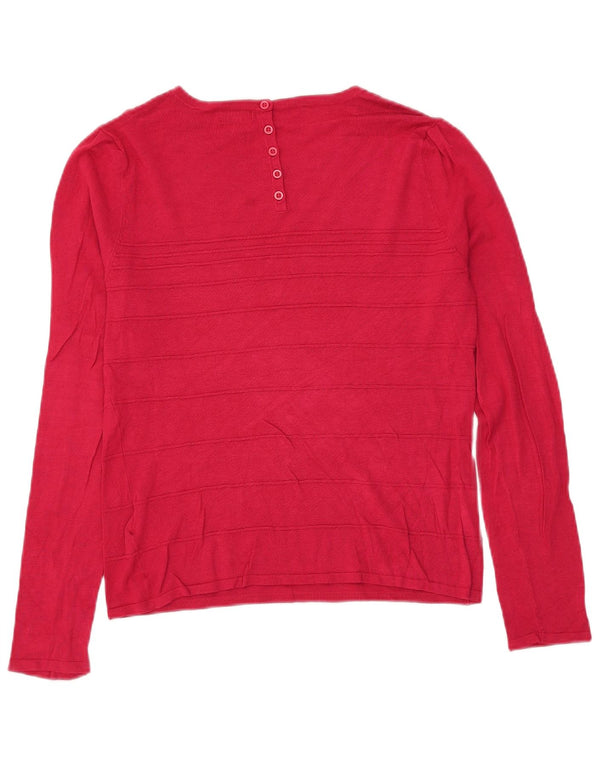 Maglione da donna con scollo a barca Phase Eight UK 14 a righe rosa medio