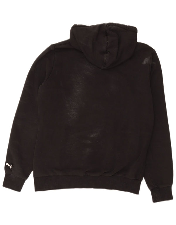 Felpa con cappuccio grafica da donna Puma UK 14 grande cotone nero