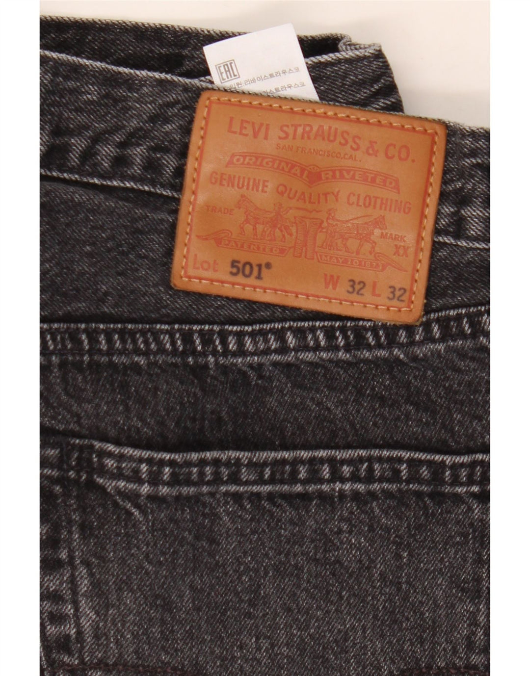LEVI'S Jeans dritti da uomo 501 W32 L32 Cotone grigio