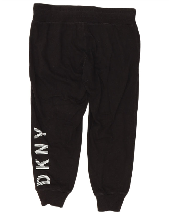 Pantaloni da tuta Dkny da donna con grafica corta da jogging UK 14 medio nero