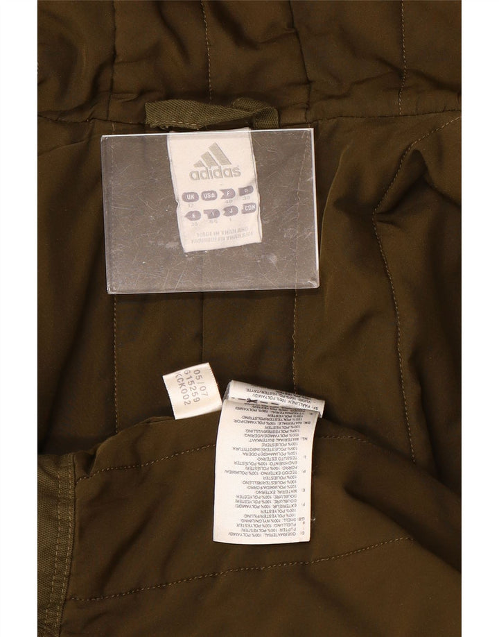 Soprabito con cappuccio da donna ADIDAS UK 12 medio poliestere kaki